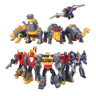 MFT变形机器恐龙5人队 大礼包 男孩玩具礼物钢索飞镖小比例金刚G1