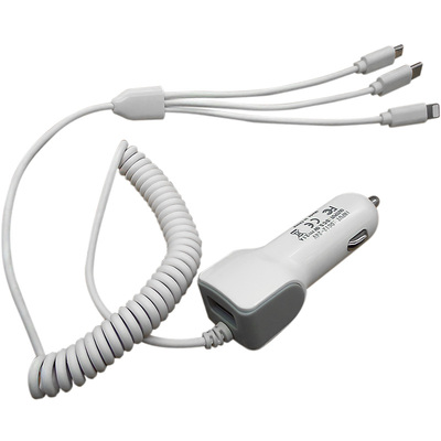 车载充电器一拖三车充带线宽电压