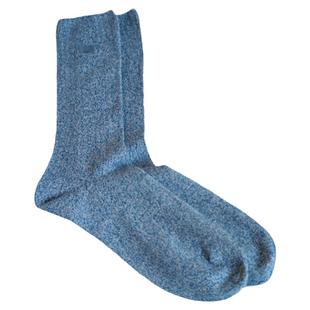 男士绅士袜棉质双针竖条纹双色纱线抗菌除臭无骨缝头松口墨绿色