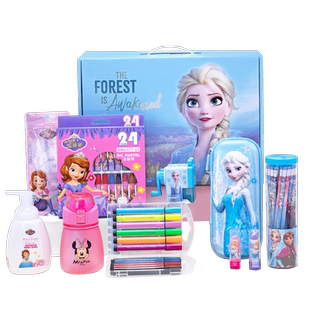 联众&迪士尼水彩笔套装36色幼儿园儿童画画笔彩色毛笔宝宝涂鸦笔安全可水洗彩笔24色小学生用绘画水画笔