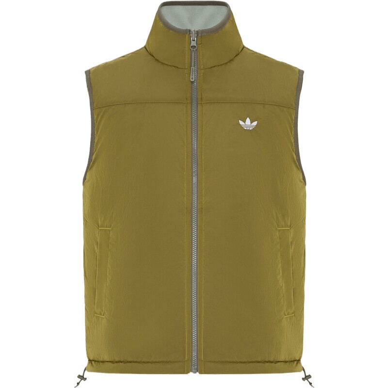 adidas阿迪达斯三叶草男女双面穿仿羊羔绒休闲棉马甲背心LH9603