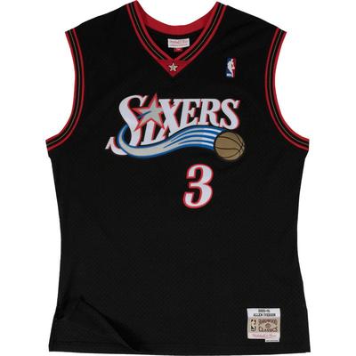 复古球衣费城76人NBA黑色