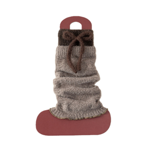 蝴蝶结袜套女秋冬加厚保暖美拉德风miu系少女芭蕾风个性堆堆袜套