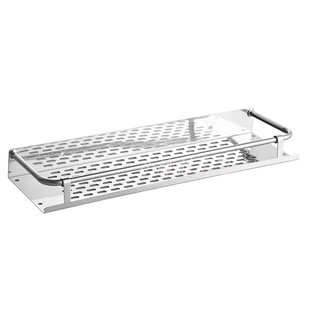 不锈钢厨房墙壁置物架免打孔单层厨房用品收纳架挂墙调料架子托盘