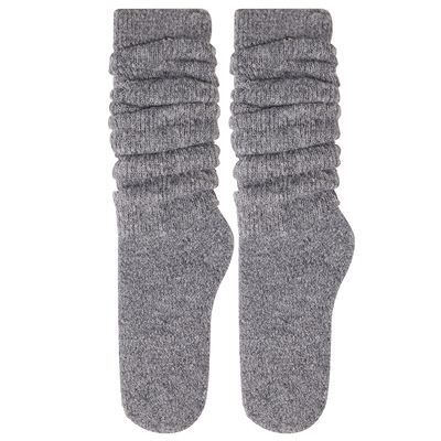 加厚保暖慵懒风羊毛长筒堆堆袜