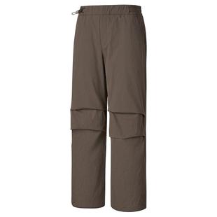 斯凯奇运动闪穿裤秋冬男女同款加绒长裤防泼水伞兵裤降落伞裤