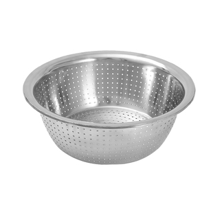 加厚不锈钢洗米盆厨房淘米筛淘米盆圆形密孔沥水盆大号漏盆水果篮