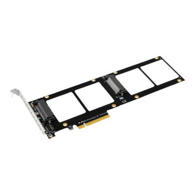 SSU 台式机PCI-E 4.0转Nvme U.2硬盘转接卡U2双盘位SFF8639拆分卡