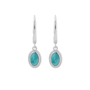 TWO LEAVES S925纯银欧美潮流街头星空绿石耳环轻奢耳圈男女耳扣