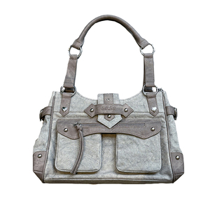 DRDR原创设计极乐废土帆布版痛包机车风日常通勤甜酷单肩手提挎包