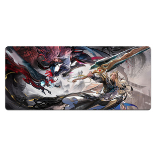 王者荣耀墨染江湖鼠标垫公孙离李信伽罗超大防水锁边书桌垫