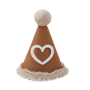 儿童周岁派对装饰帽花边字母生日帽男孩女孩宝宝满月百天拍照道具