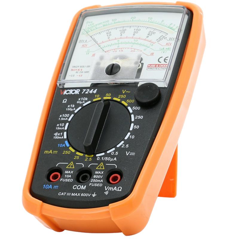 胜利指针式万用表高精度防烧VC7244机械电工专用小型万能表VC3022