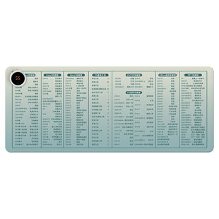 快捷键大全渐变色加热鼠标垫子女生超大excel word ps office冬季取暖防冻手办公室桌垫电脑键盘垫左侧开关