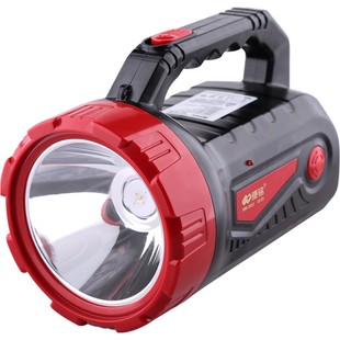 康铭LED手电筒手提灯探照灯家用户外巡逻远射强光充电超亮多功能