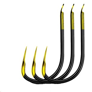 新关东鱼钩酷黑金无倒刺进口散盒装黑坑偷驴罗飞青草鲤鱼大物钩子