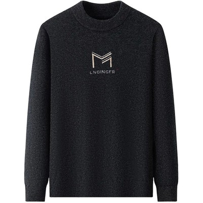 啄木鸟毛衣男款冬季大码男装加肥加大保暖衣加绒加厚宽松针织毛衫