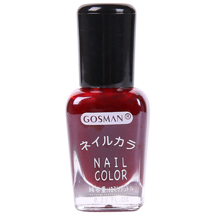 戈斯曼指甲油防水持久免考快干不可剥不可撕拉车厘子珠光酒红大红