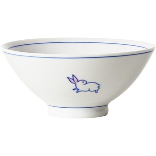 肆月 米饭碗中式复古陶瓷家用吃饭小碗高颜值斗笠碗5英寸饭碗单个