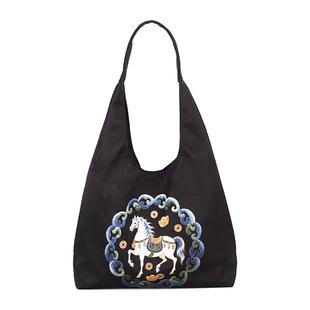 香云纱包女士国风托特大容量单肩包中式复古通勤30*24民族手提包