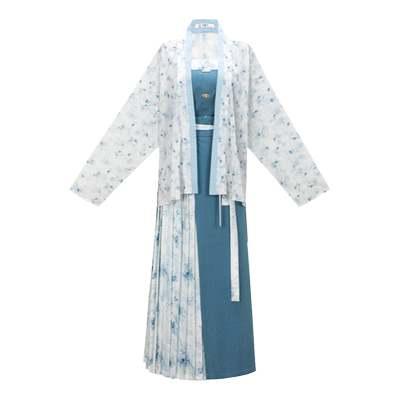 宋制汉服飞机袖两片裙文艺日常
