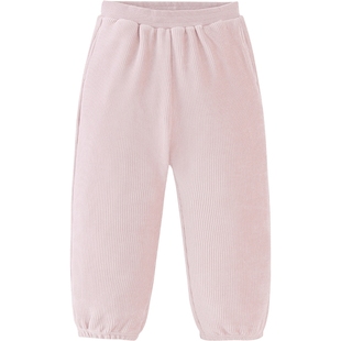 迷你巴拉巴拉男女童裤子加厚绒长裤儿童天鹅绒秋冬儿童保暖长裤