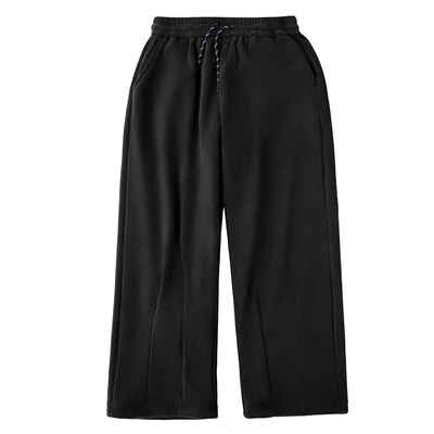 南麻库长裤休闲加绒加厚宽松直筒