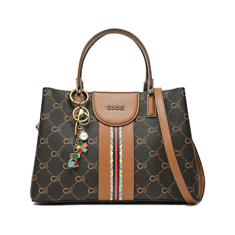 COOGI手提包轻奢高级感老花包包女新款送女友生日礼物通勤托特包