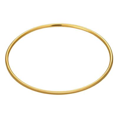 2mm光面素圈细镯子金色手镯