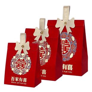 糖盒结婚喜糖盒2025新款订婚喜糖袋手提糖果包装盒纸盒空盒子婚庆