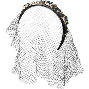 法国Eternelle原创设计摩登复古风发箍 晚宴派对面纱头饰新娘发饰