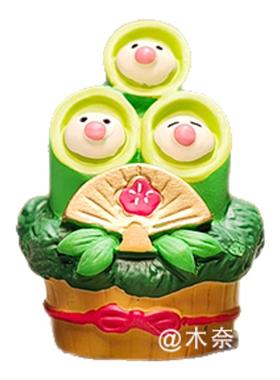 节节高升福运连连文鸟镜饼松竹达摩桌面装饰手办摆件拍照摄影道具