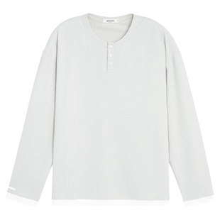 BODYDREAMHOME可外穿时尚家居服男亨利领长袖居家服速干睡衣套装