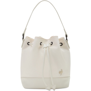 乐卡克法国公鸡夏季女款手提斜挎水桶包百搭抽绳两用包