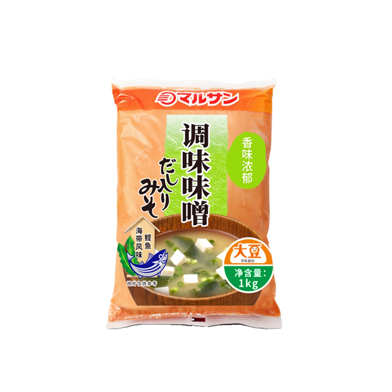 丸三味噌醬味增醬湯料丸三愛拉面醬大醬昆布1kg國產(chǎn)日式調(diào)味醬