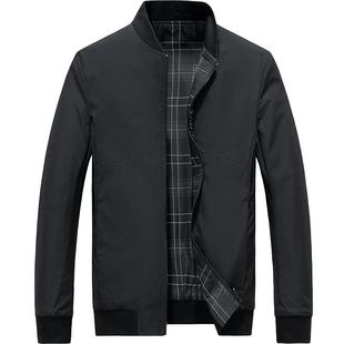 七匹狼夹克男士双面穿外套2025春秋季新款棒球服茄克爸爸男装薄款