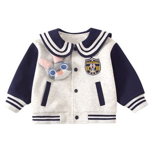 女童外套春装2026新款百搭洋气可爱时尚卡通兔子潮流学院风童外套