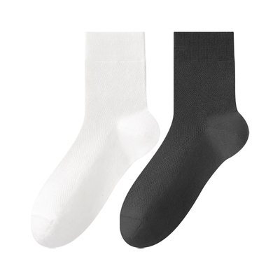 新疆棉春夏薄款运动网眼中筒袜