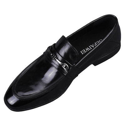 纯皮商务百搭休闲皮鞋一脚蹬潮鞋