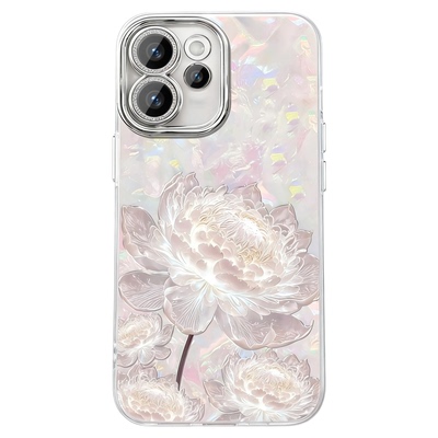 贝壳纹优雅昙花适用opporeno15/14pro手机壳新款高级感reno13/12网红爆款手机壳reno11/10好看外壳防摔保护套