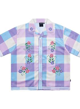 PHANTACi范特西周杰伦潮牌PLAID FLORAL 格纹印花衬衫 男女同款
