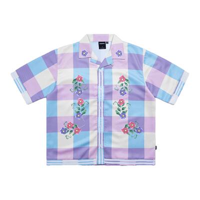 PHANTACi范特西周杰伦潮牌PLAID FLORAL 格纹印花衬衫 男女同款