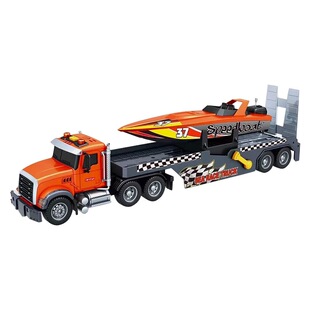 锦佳赛艇平板运输车恐龙救援车喷水消防车警车飞机汽车儿童玩具