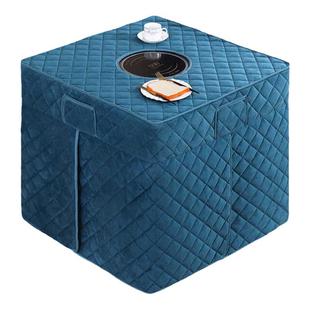 绒面加厚烤火罩子布正方形新款加绒正方形桌烤火罩电烤炉烤火罩