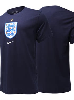 NIKE耐克英国队英格兰男子足球T恤夏季纯棉经典运动休闲风IH2177