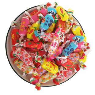 超越牌高粱饴软糖老式怀旧东北芝麻味怡糖儿时春节糖果500g散装混