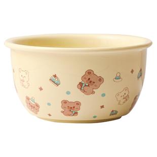 可爱卡通釉下彩陶瓷吃饭碗家用高颜值米饭碗小碗汤面碗奶油风餐具