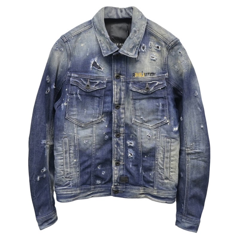 ABLEJEANS修身牛仔夹克男春秋