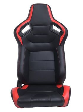 赛车座椅带滑轨靠背可调节汽车座椅改装小车椅子002黑色/红间黑色