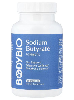 BodyBio丁酸钠胶囊生酮肠道微生物肠胃消化健康短链脂肪酸健康进